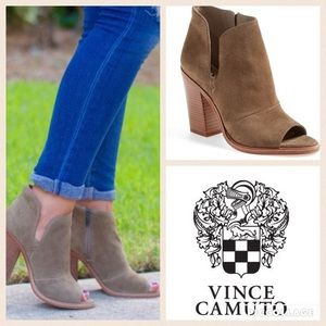 Vince Camuto Peep Toe Booties Size 7